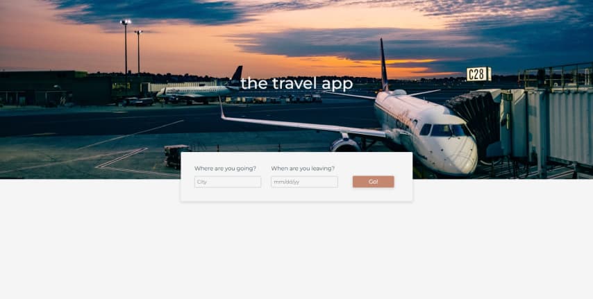 Travel app preview